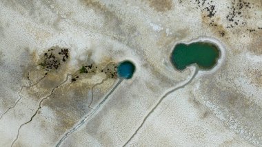 Burdur Gölü 'nün hava manzarası, Burdur Türkiye.