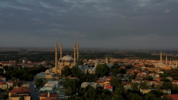 Vista Exterior Mezquita Selimiye Ciudad Edirne Turquía Edirne Era Capital — Vídeos de Stock