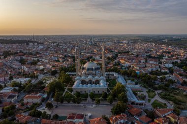 Edirne 'de Selimiye Camii dış görünüşü. Edirne Osmanlı İmparatorluğu 'nun başkentiydi..