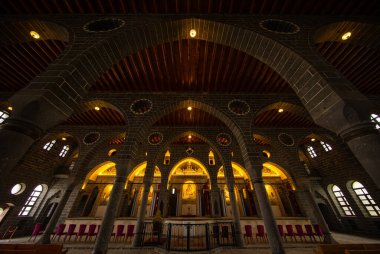 DIYARBAKIR, TURKEY, 09 Ekim 2023: Surp Giragos Ermeni Kilisesi veya St. Kyriakos Kilisesi Diyarbakır 