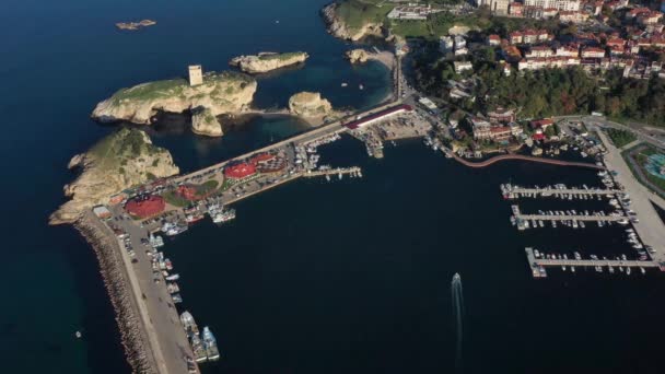Drohnenschießen Sile Castle Und Umgebung Sile Istanbul Türkei — Stockvideo