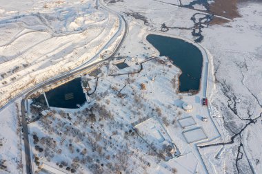 Erzincan ilindeki Ekisu Rekreasyon Bölgesi Kış Manzarası