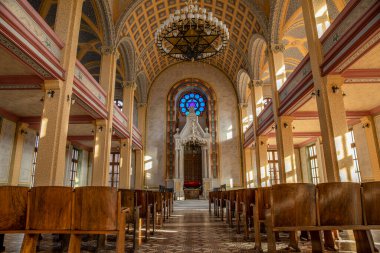 Great Synagogue exterior (edirne buyuk sinangog) view in Edirne City of Turkey.