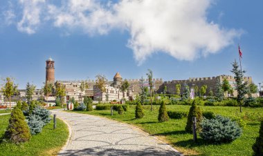 Tray Minaret (Saat Kulesi), Erzurum Şatosu, Erzurum, Türkiye