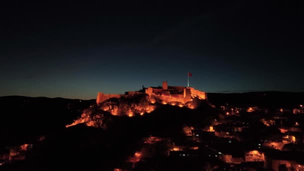 Paisagem Castelo Histórico Kastamonu Nas Colinas Perto Cidade Kastamonu Turquia — Vídeo de Stock