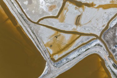 Acigol Gölü 'nün havadan görünüşü, Denizli Türkiye.