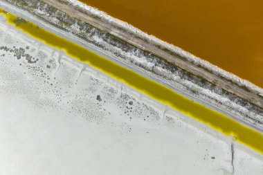 Acigol Gölü 'nün havadan görünüşü, Denizli Türkiye.