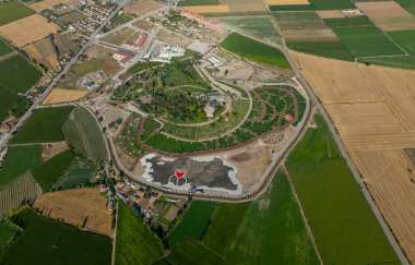 Konya Eyaleti, umra Bölgesi 'nde yeni inşa edilen parkın insansız hava aracı görüntüsü