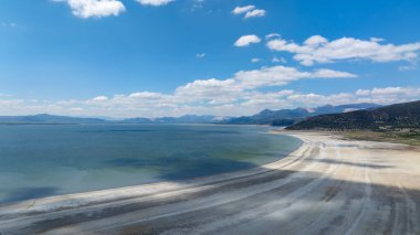 Burdur Gölü 'nün hava manzarası, Burdur Türkiye.