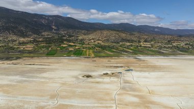 Burdur Gölü 'nün hava manzarası, Burdur Türkiye.