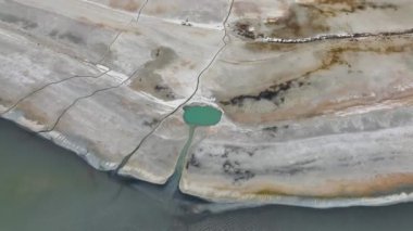 Burdur Gölü 'nün hava manzarası, Burdur Türkiye.