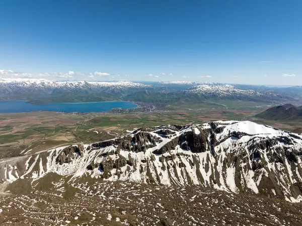 stock image Nemrut Lake is the second largest crater lake in the world and the largest in Turkey.