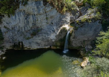 Aerial view of of Ilca Waterfall in Kre Mountains National Park, Turkey clipart