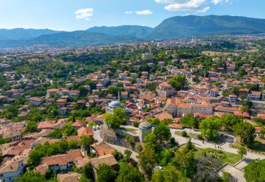 Safranbolu 'daki geleneksel Osmanlı Evleri. Safranbolu UNESCO Dünya Mirası Alanı. Eski ahşap köşkler Türk mimarisi. Safranbolu manzara görüntüsü.