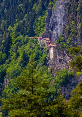 Sumela Monastery (Turkish: Smela Manastr) is a Greek Orthodox monastery, in the Maka district of Trabzon Province in modern Turkey. clipart