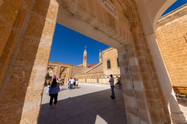 Mor Gabriel Monastery in Midyat, Mardin. Turkey. Mor Gabriel Monastery is the oldest surviving Syriac Orthodox monastery in the world. clipart