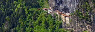 Sumela Monastery, a Greek Orthodox wonder located in Turkey's picturesque Pontic Mountains clipart