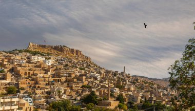 Türkiye 'nin güneydoğusunda yer alan Mardin Şatosu ile Eski Mardin' in (Eski Mardin) antik ve taş evleri