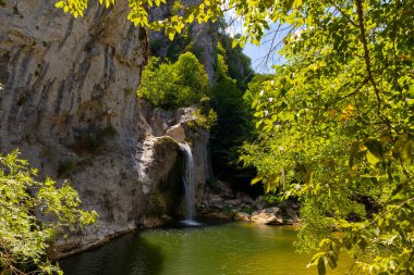 Kre Dağları Ulusal Parkı 'ndaki Ilca Şelalesi' nin hava manzarası, Türkiye