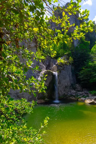 Kre Dağları Ulusal Parkı 'ndaki Ilca Şelalesi' nin hava manzarası, Türkiye