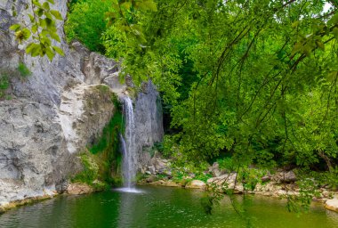 Kre Dağları Ulusal Parkı 'ndaki Ilca Şelalesi' nin hava manzarası, Türkiye