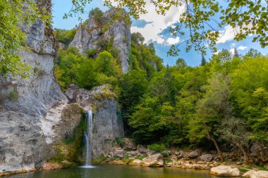 Kre Dağları Ulusal Parkı 'ndaki Ilca Şelalesi' nin hava manzarası, Türkiye