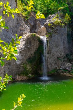 Kre Dağları Ulusal Parkı 'ndaki Ilca Şelalesi' nin hava manzarası, Türkiye