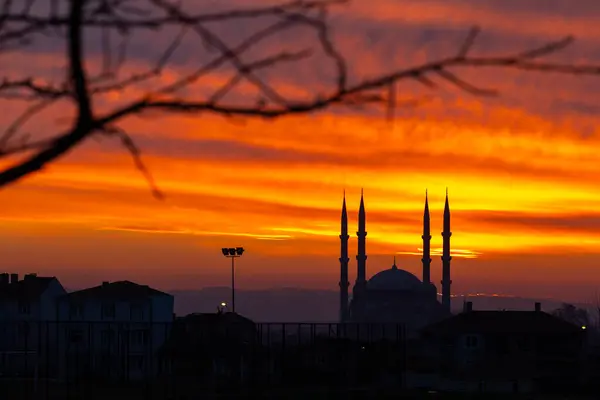 stock image Selimiye Mosque exterior view in Edirne City of Turkey. Edirne was capital of Ottoman Empire.