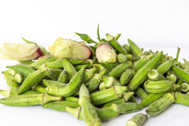 Small size Edirne region okra on a white background clipart