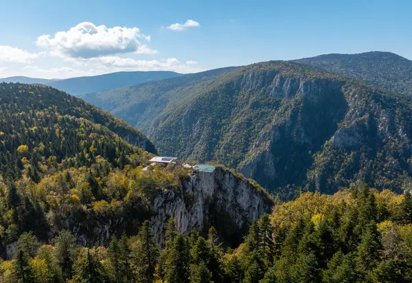 Catak Canyon and Glass Observation Deck located in Kre Mountains National Park in Azdavay District of Kastamonu Province