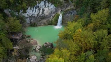 Kre Dağları Ulusal Parkı 'ndaki Ilca Şelalesi' nin hava manzarası, Türkiye