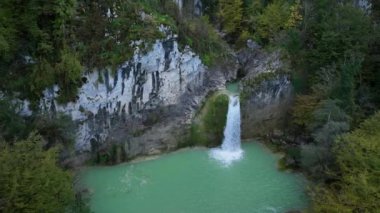 Kre Dağları Ulusal Parkı 'ndaki Ilca Şelalesi' nin hava manzarası, Türkiye