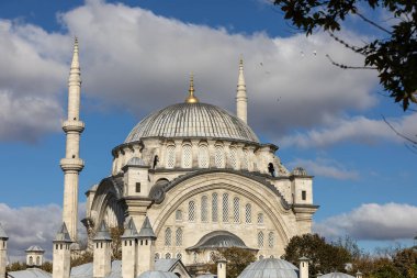 Ottoman imperial Nuruosmaniye Camii mosque in Fatih district, Istanbul, Turkey clipart