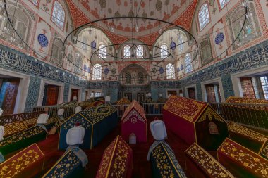 Tombs of the sleeping sultans, Hatice Turhan Valide Sultan Tomb, Sultan IV Mehmet, II Mustafa, III Ahmet, I Mahmut, III Osman, V Murat, Eminonu. clipart