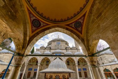 Sokullu Mehmed Pasha Mosque is a 16th C Ottoman mosque, designed by the architect Mimar Sinan and noted for the fine quality of the Iznik tiles on the walls clipart