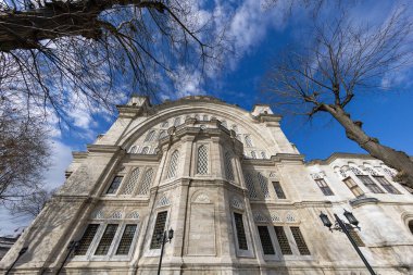 A beautiful view of the Nuruosmaniye Camii, the mosque near the Grand Bazaar in Istanbul, Turkey clipart