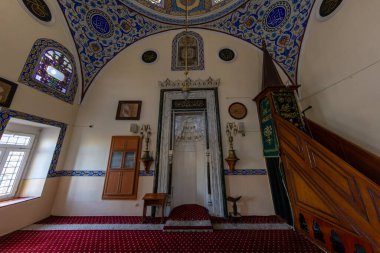 18. yüzyılda Türkiye 'nin İstanbul kentindeki Mustafa III Camii' nin (Saka Cesme Camii) manzarası