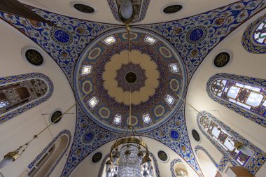 18. yüzyılda Türkiye 'nin İstanbul kentindeki Mustafa III Camii' nin (Saka Cesme Camii) manzarası