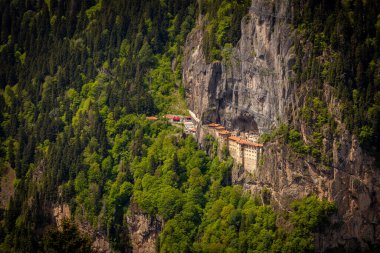 Sumela Monastery (Turkish: Smela Manastr) is a Greek Orthodox monastery, in the Macka district of Trabzon Province in modern Turkey. clipart