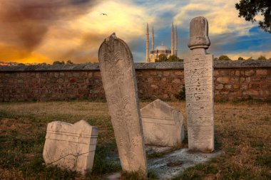 Edirne 'de Selimiye Camii dış görünüşü. Edirne Osmanlı İmparatorluğu 'nun başkentiydi..