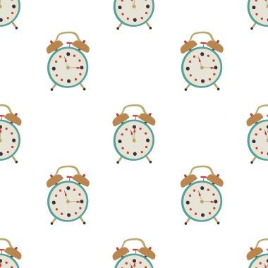 Alarmlı saat vektörü kusursuz desen