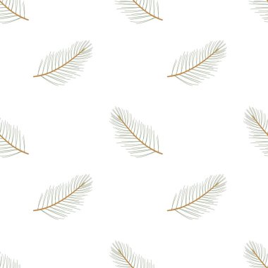 Çam dalı. Her daim yeşil dal. Noel çiçeksiz deseni. Kış doğası.