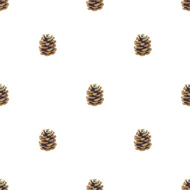 Çam kozalaklı kışın pürüzsüz deseni. Firavun, arkaplan, duvar kağıdı ve ambalaj için ladin tasarımı ögesi.