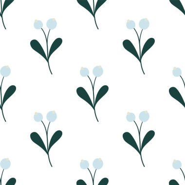 Ökseotu. Kış kusursuz desen. Noel Zamanı. 