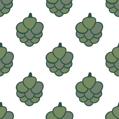 Selvi kozalakları. Beyaz arka planda kış çiçekleri var.. 