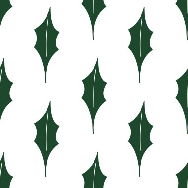 Evergreen Holly yaprakları. Kış festivali kusursuz..