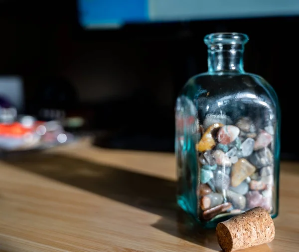 Collection Memories Half Filling Glass Jar — Stock Photo, Image