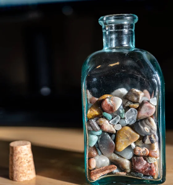 Collection Memories Half Filling Glass Jar — Stock Photo, Image