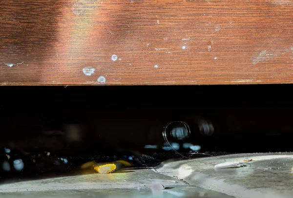 페인트 바닥에 캐비닛 먼지와 먼지를 사진처럼 올렸다 고품질 — 스톡 사진