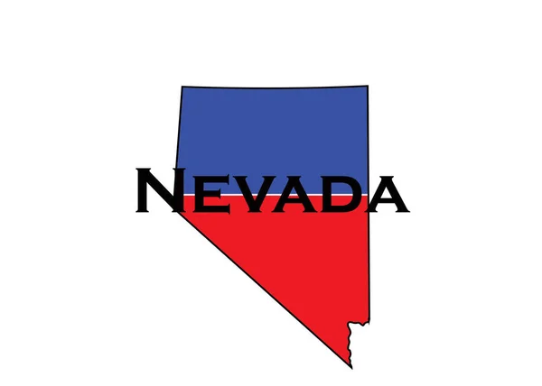 stock image Politically split state of Nevada with half red and blue. High quality photo